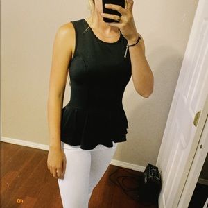 Black Peplum Top